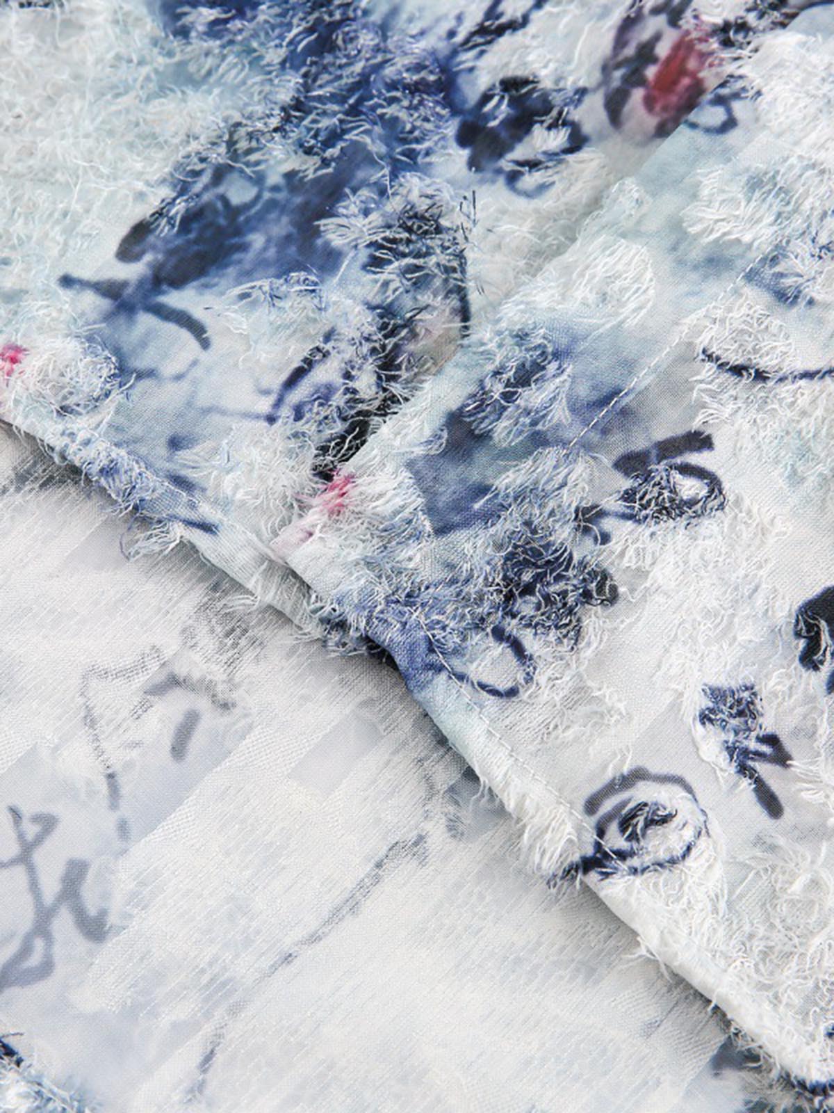 Traditional Calligraphy Print Short-Sleeve Shirt