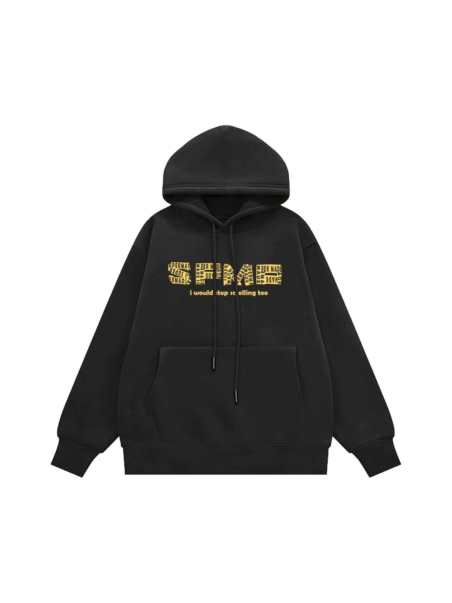 Letter Graphics Fleece Hoodie