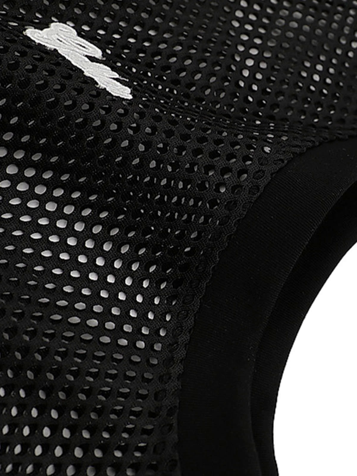 Hollow Sports Mesh Embroidered Letters Vest