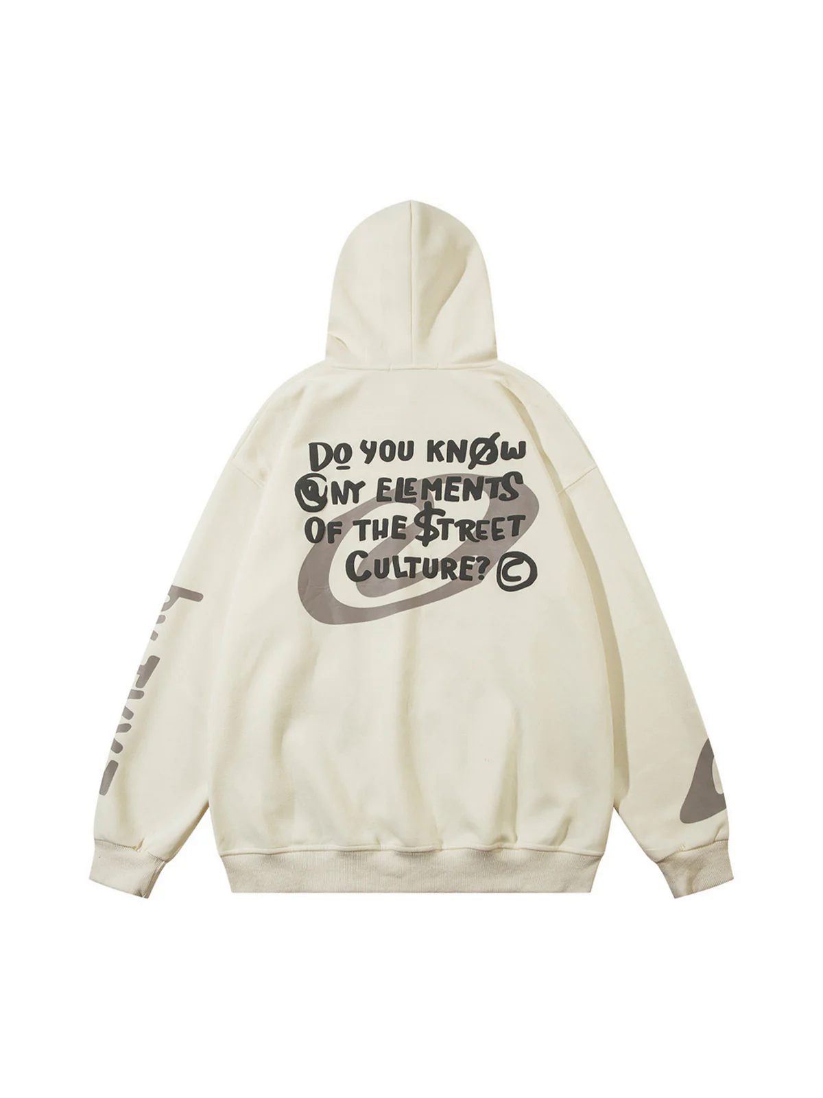 Abstract Angel Print Pullover Hoodie