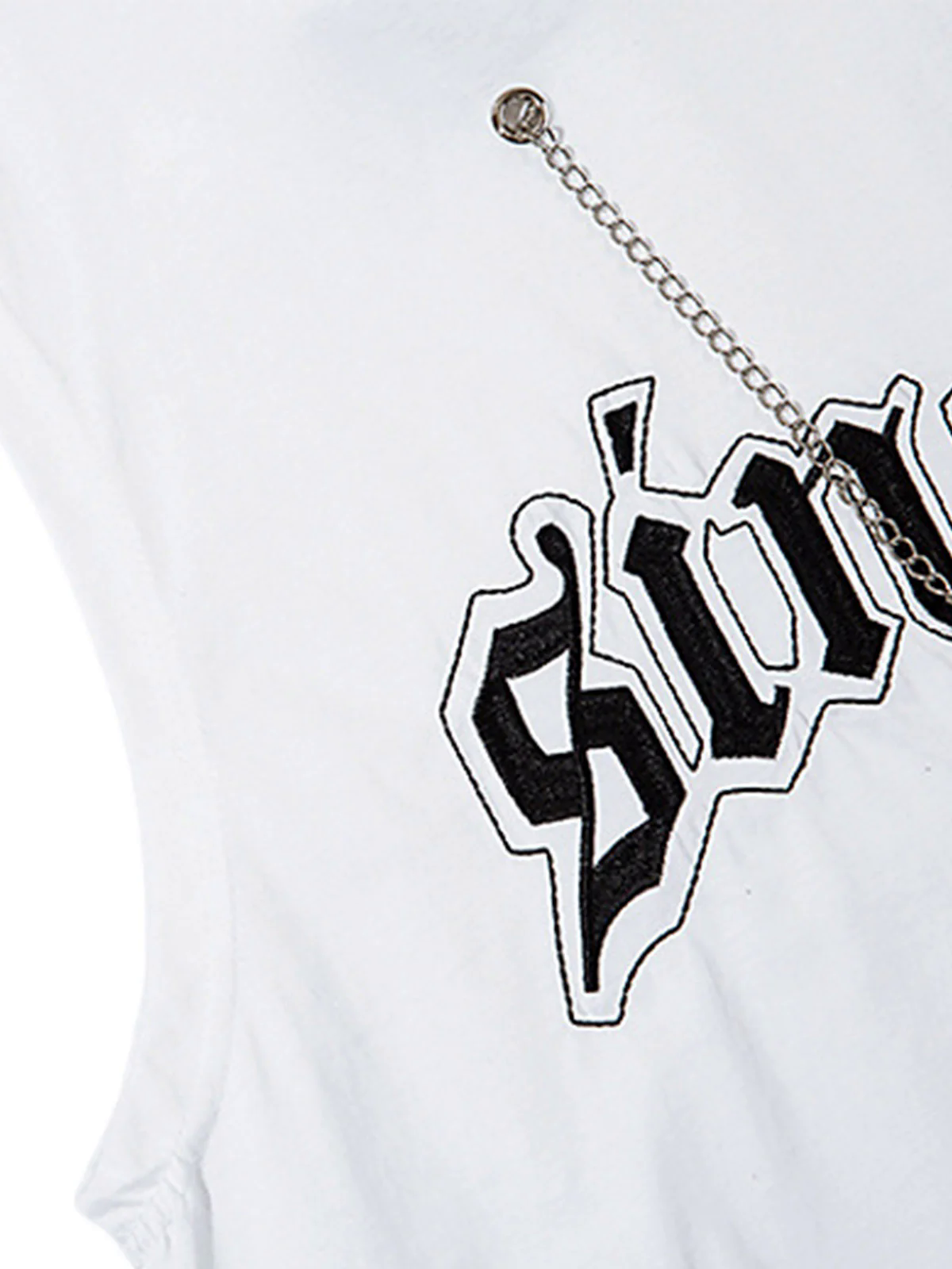 Graphic Letter Chain Vest