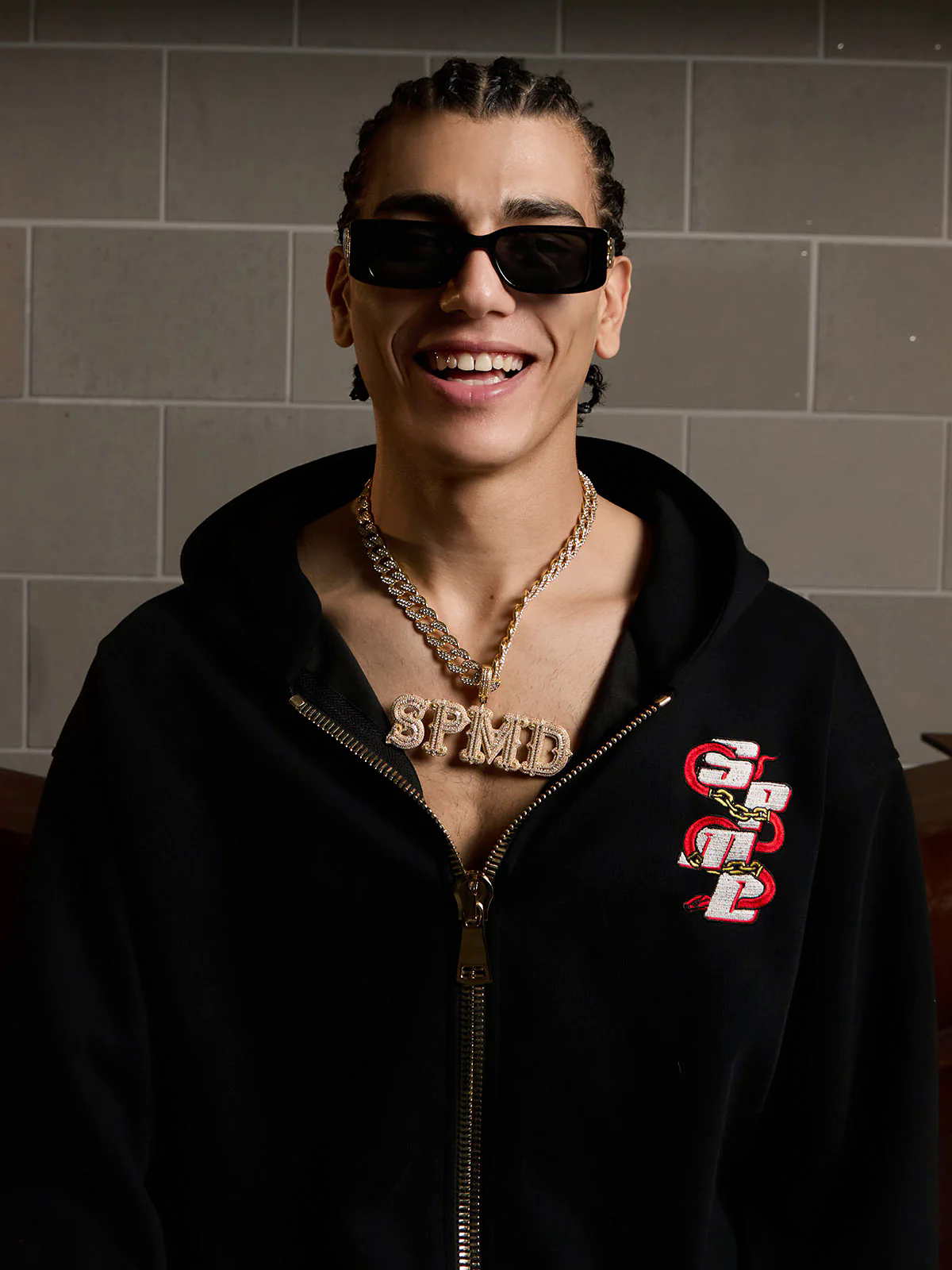 Original Embroidered Zip Up Hoodie