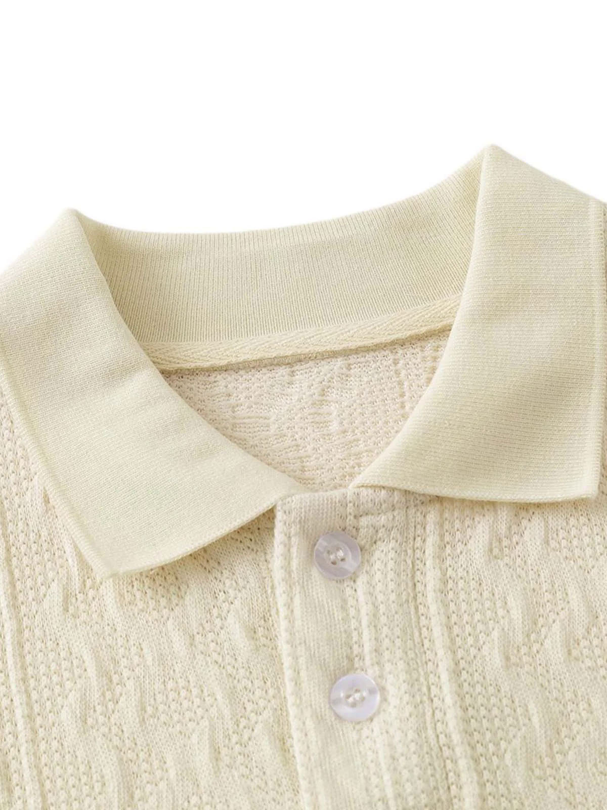 Retro Letter Print Lapel Short Sleeve Polo Shirt