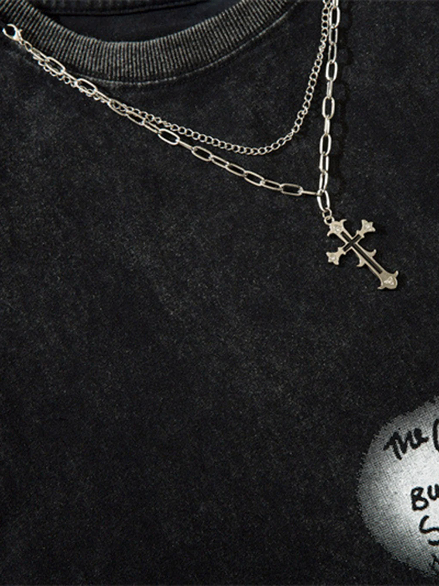 Vintage Necklace Star Print Hip-hop Tank Top - 2070