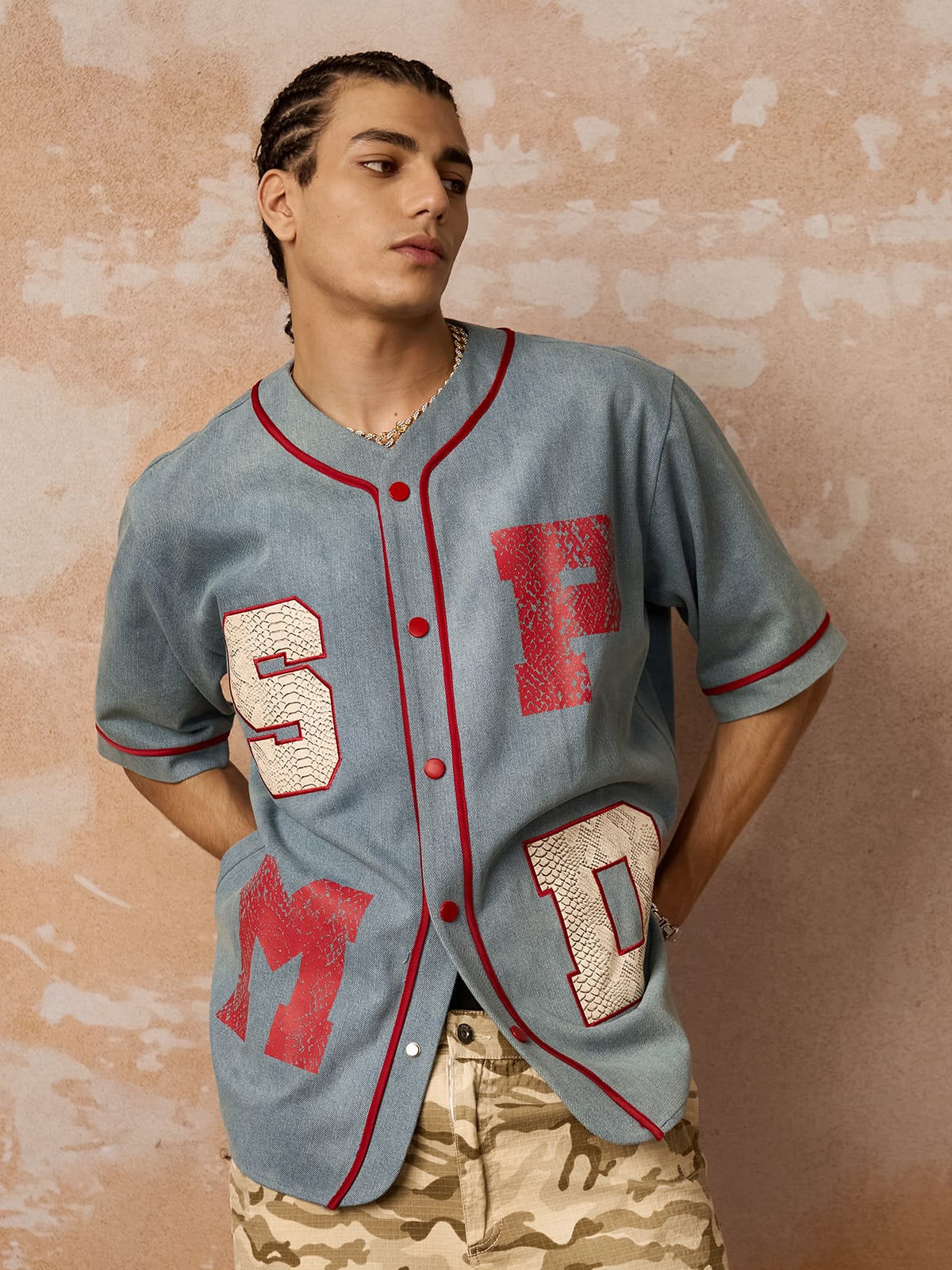 Original Contrast Color Denim Shirts