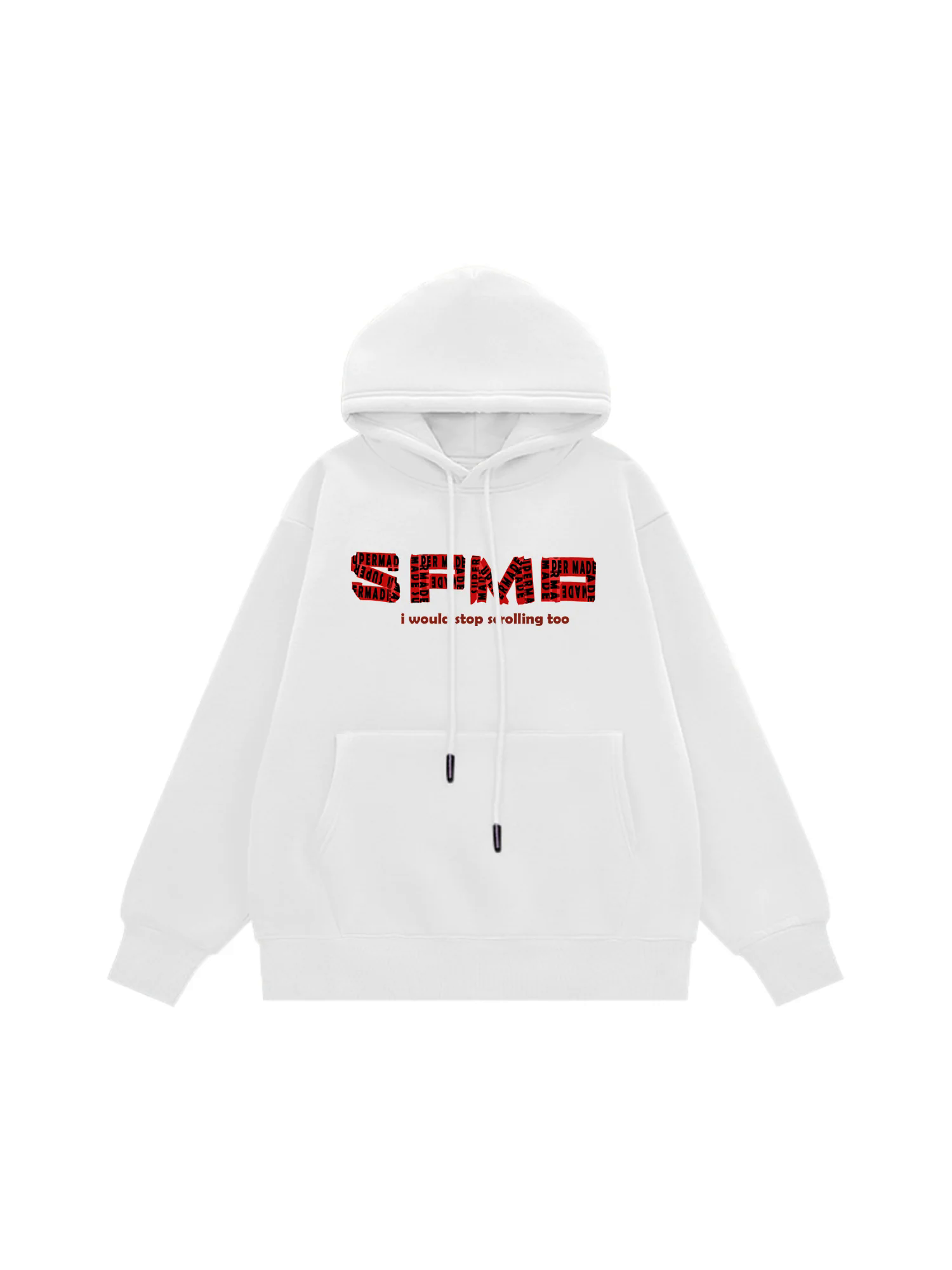 Letter Graphics Fleece Hoodie