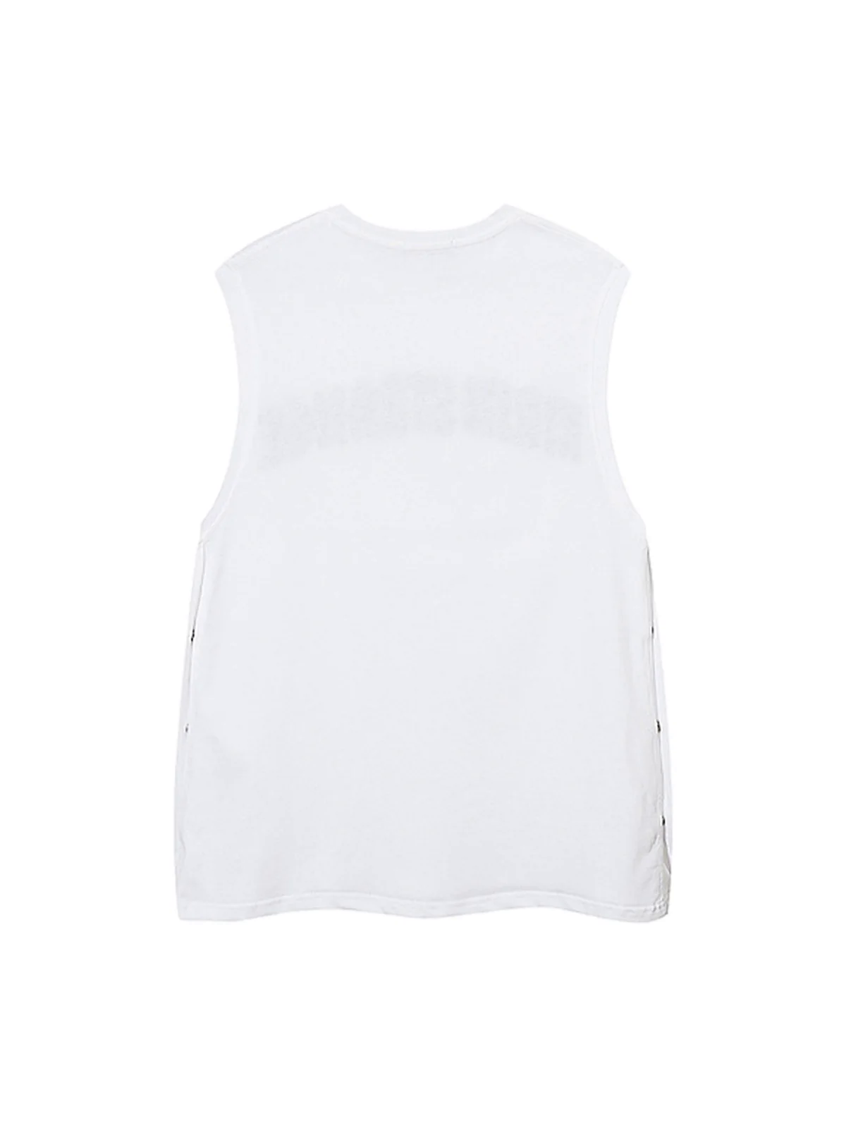 Towel Embroidered Letter Side Button Vest