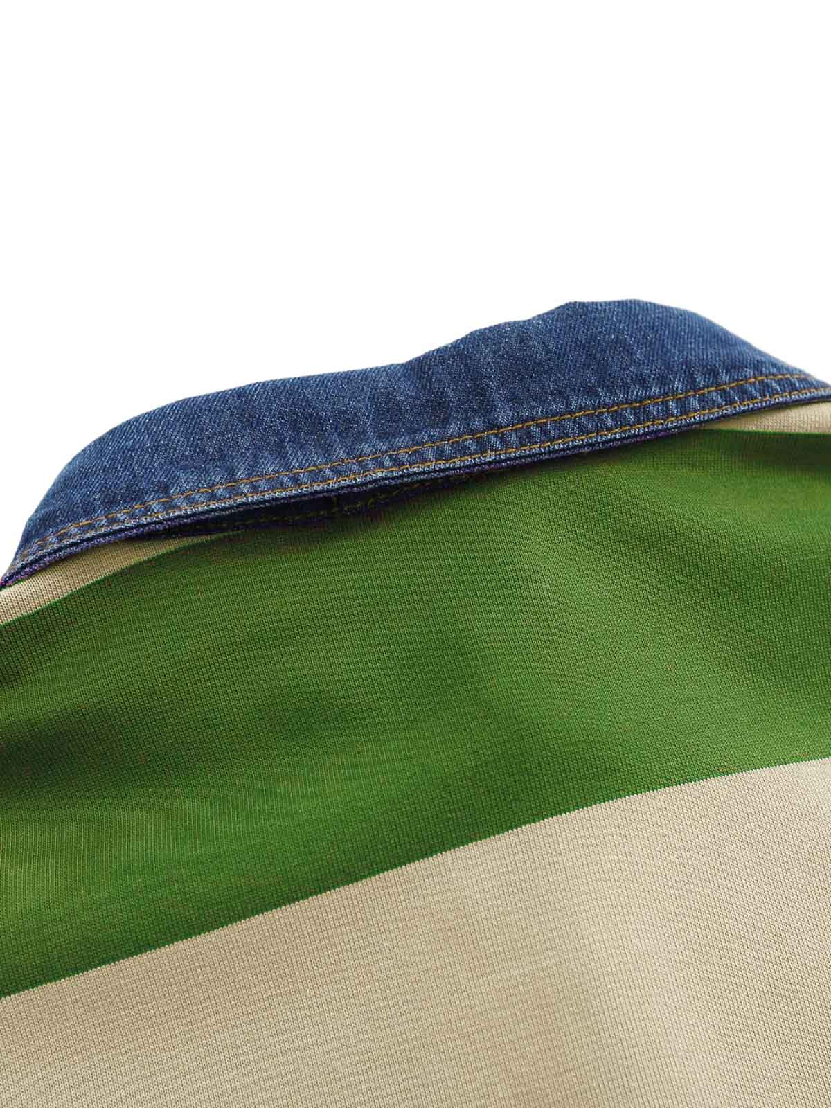 Vintage Color Striped Polo Shirt - 2371