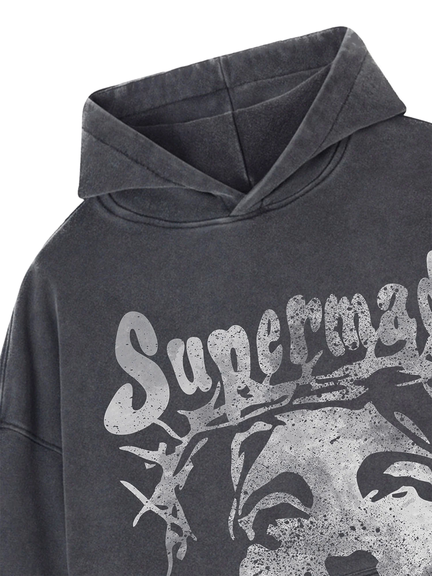 Heavy Washed Jesus Graphic Hoodie - 1973