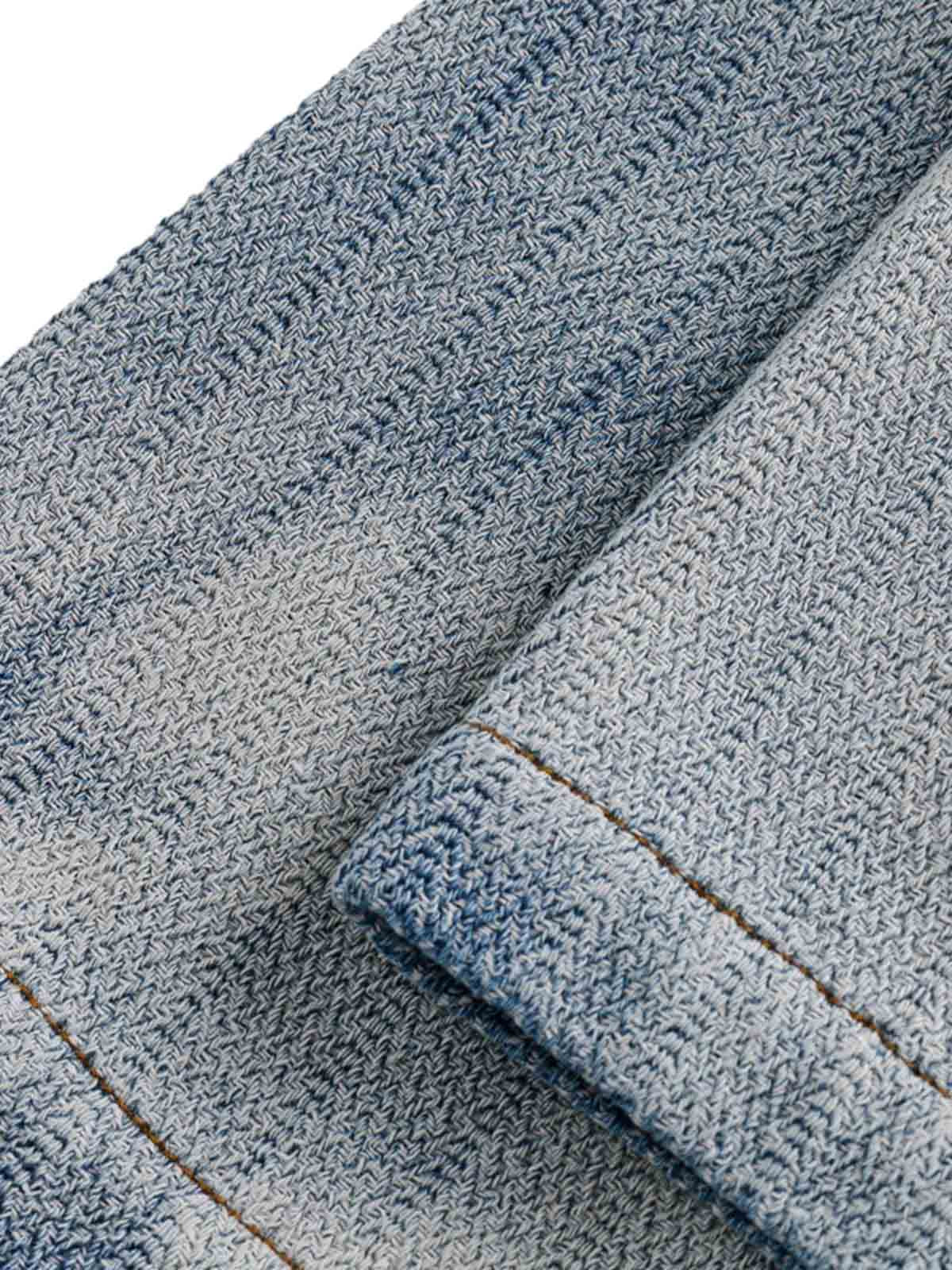 Gradient Denim Short-Sleeve Shirt