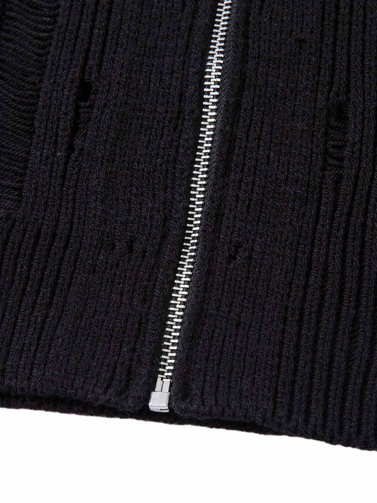 Cleanfit Black Knit Zip-Up Short-Sleeve Shirt