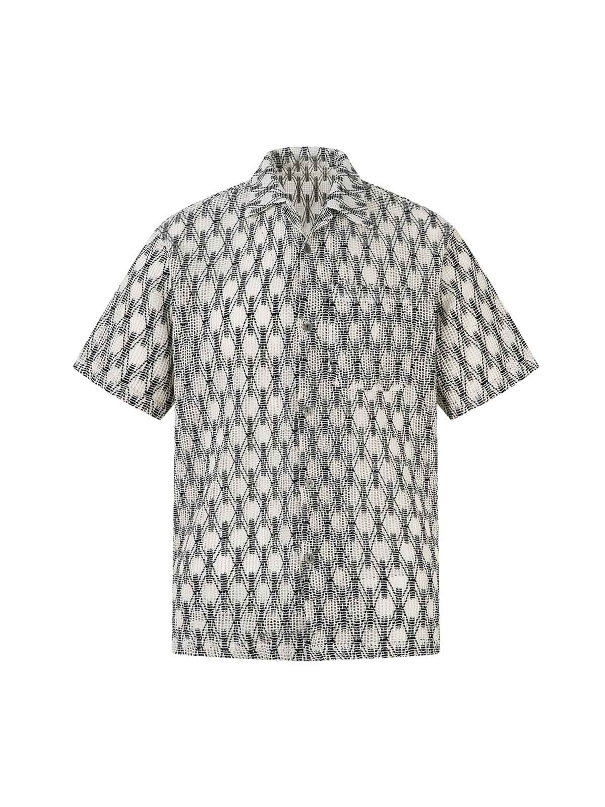 Crochet Hollow Button-Up Shirt