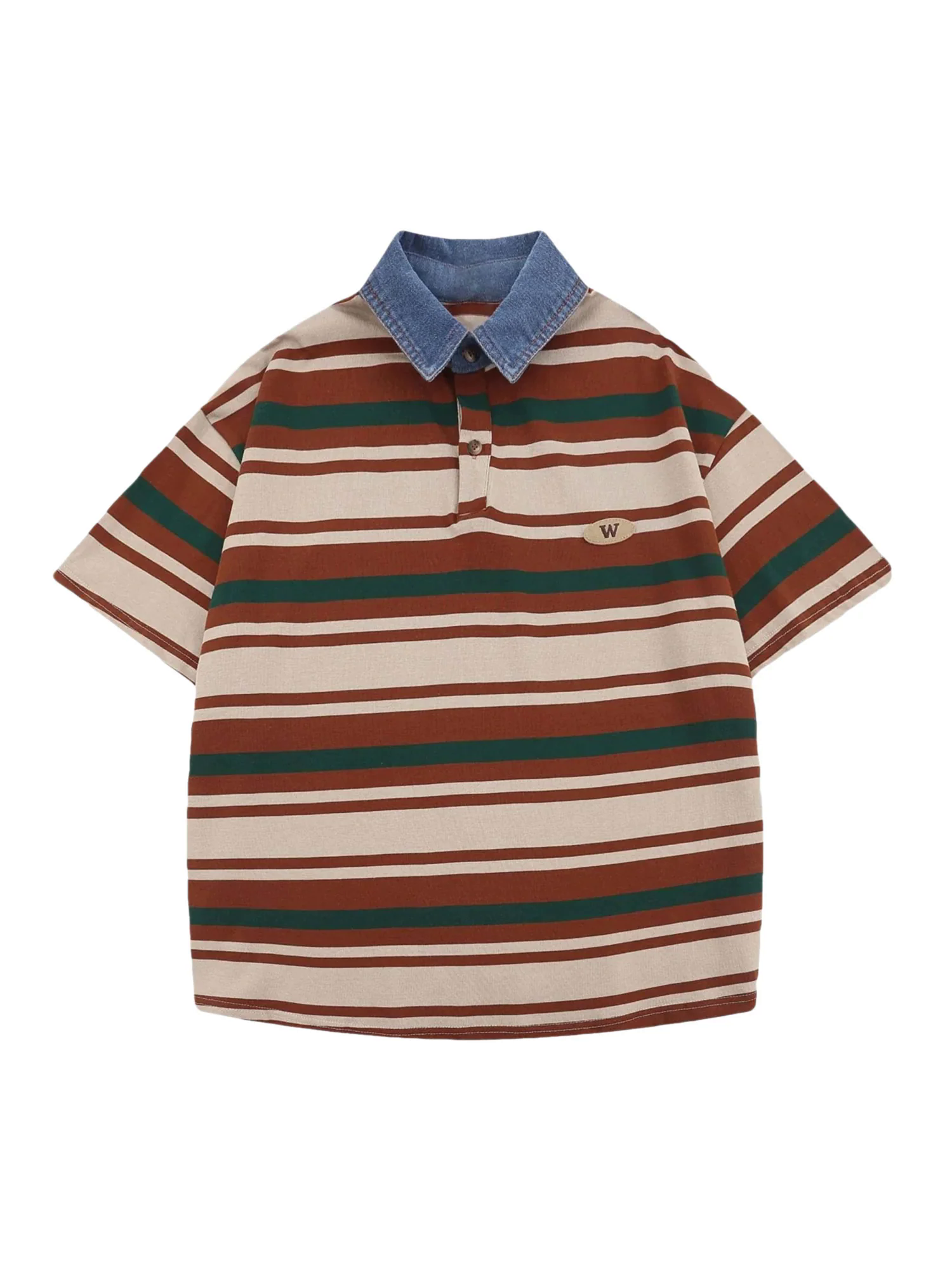 Vintage Striped Polo Shirt - 2165