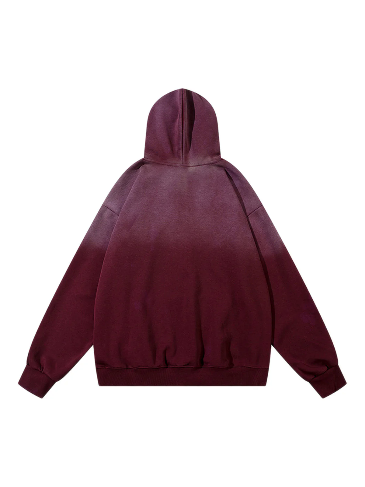 Patch Lettering Embroidered Gradient Color Hoodie
