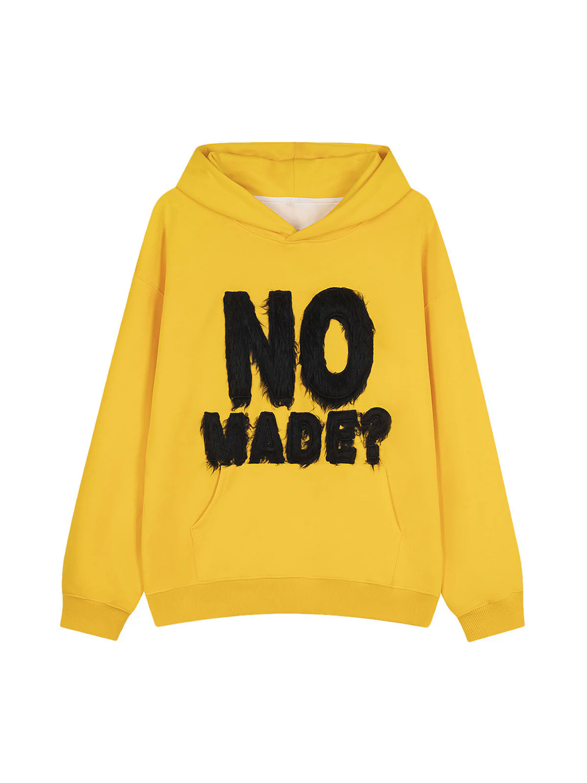 Fur Patchwork Embroidered Stitching Hoodie