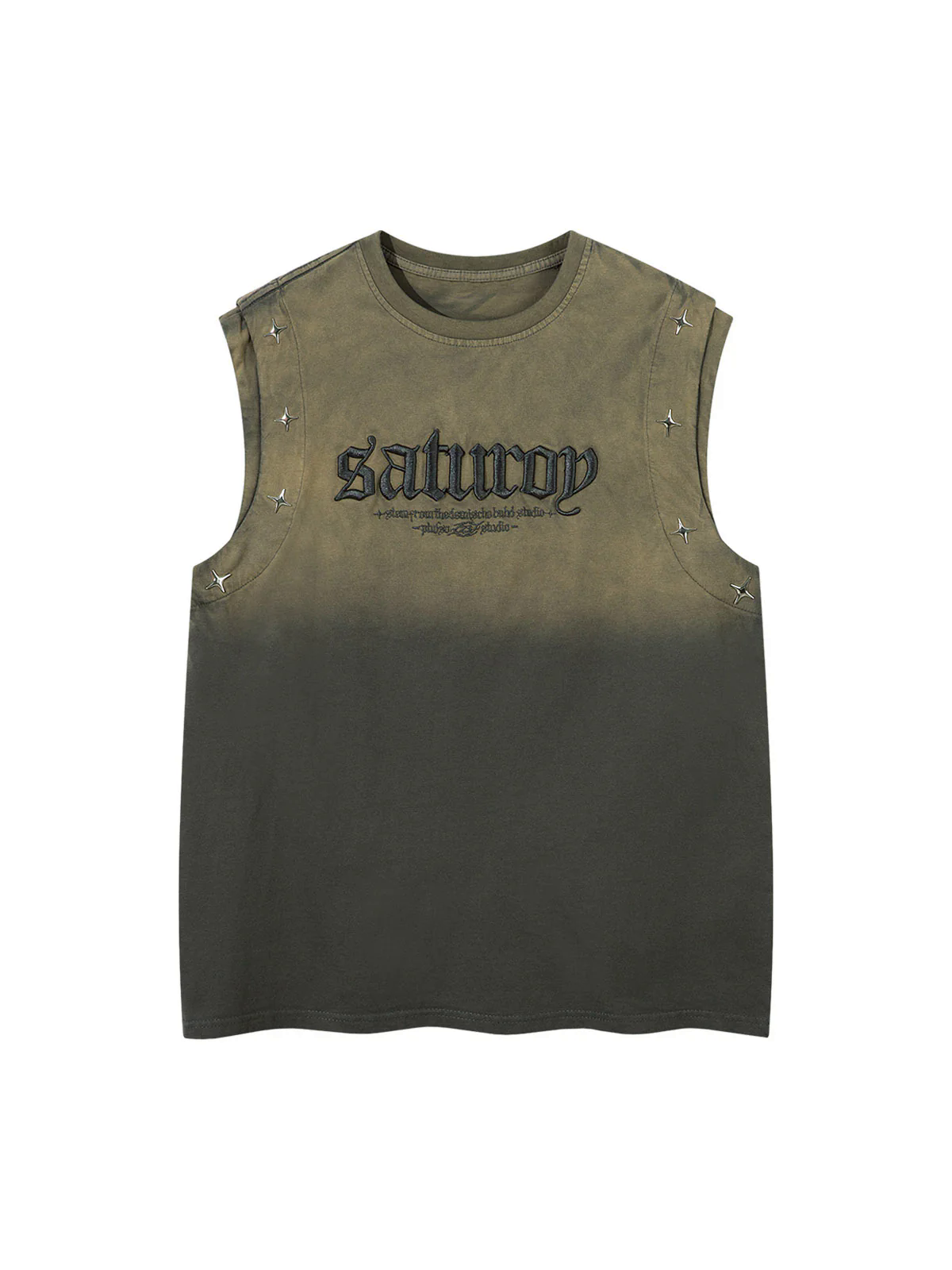 Gradient Embroidered Stars Tank Top