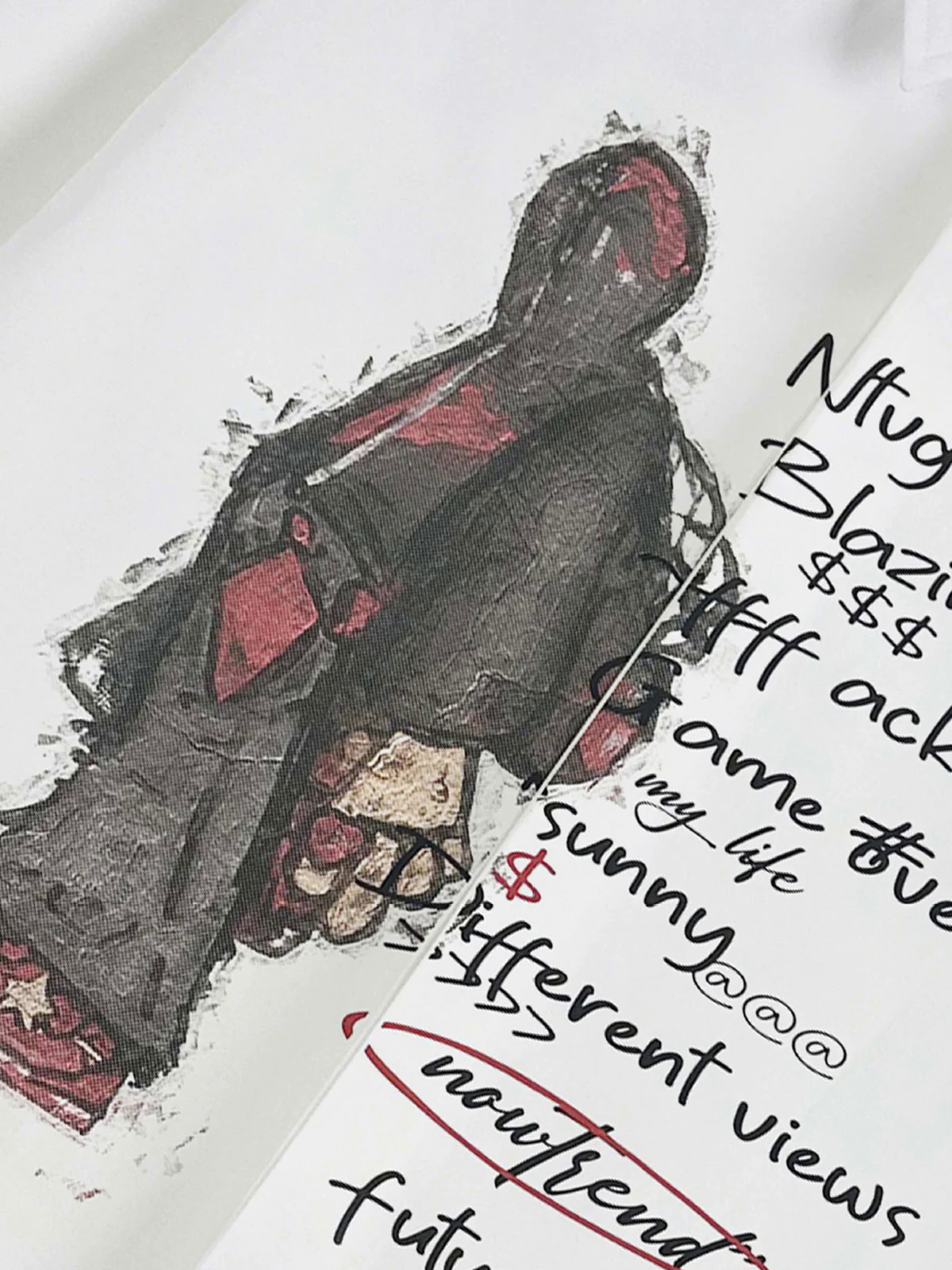 Graphic Portrait Print Long-Sleeve Shirt