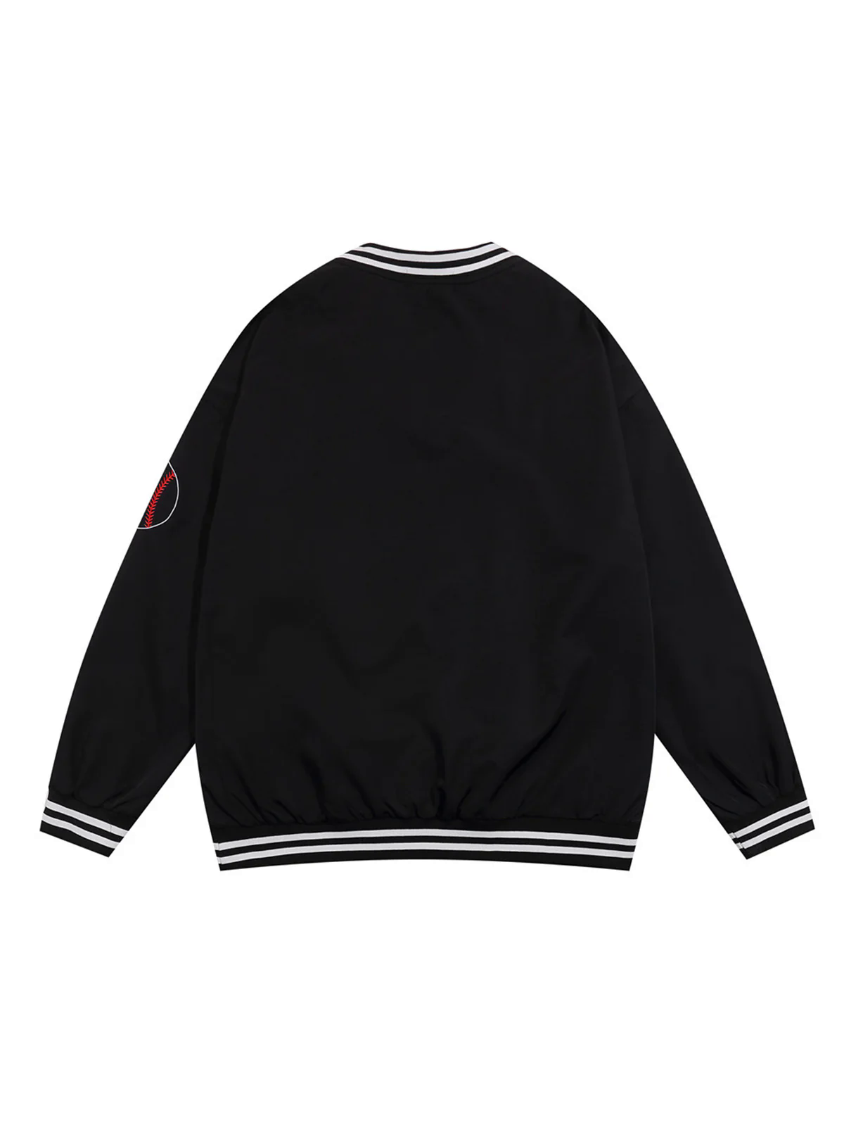 Street V-Neck Baseball-Inspired Sweatshirt