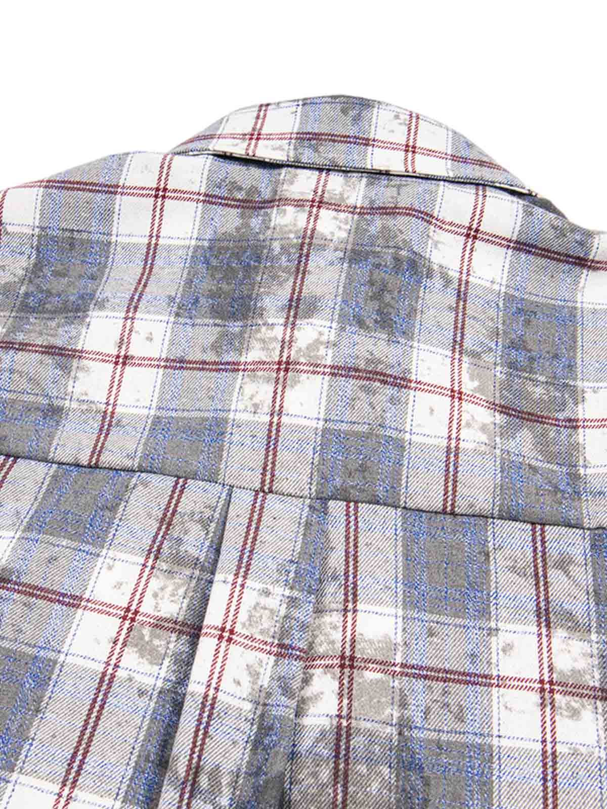 Retro Cleanfit Patch Embroidered Plaid Shirt