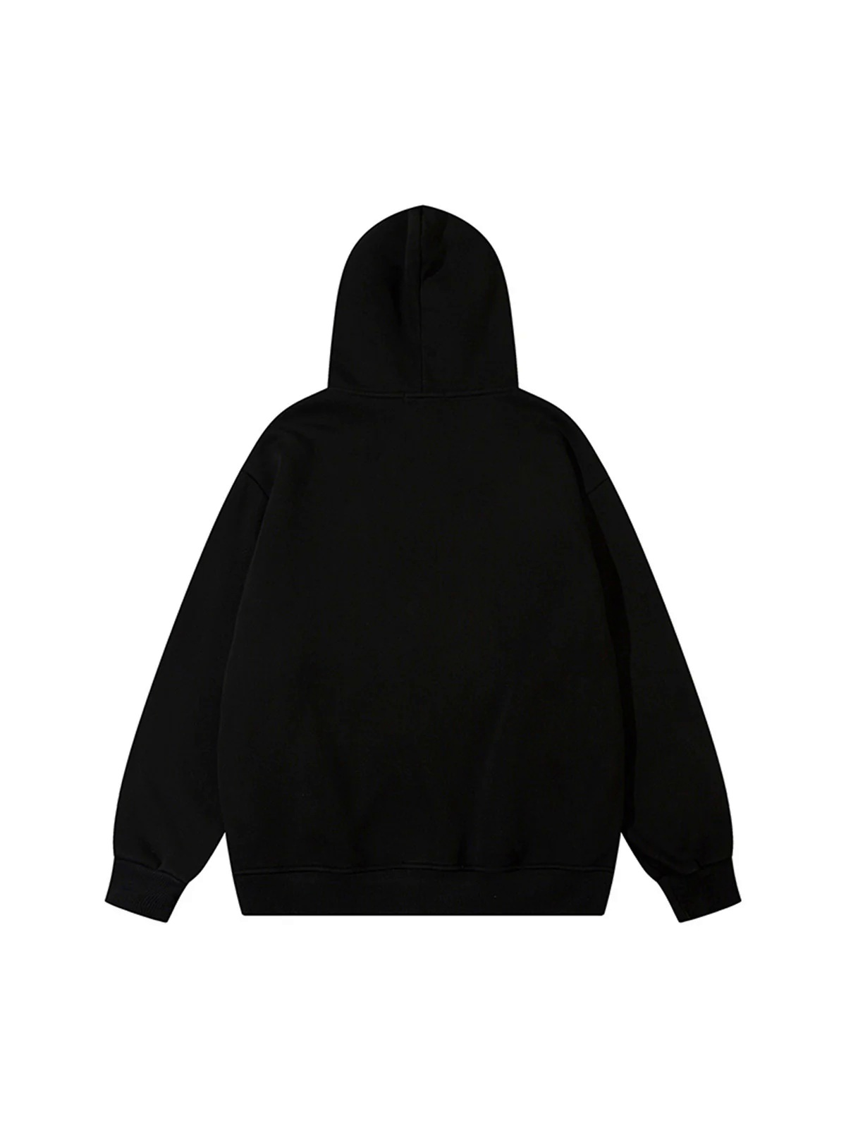 Star Patch Embroidered Hooded Fleece Sweatshirt