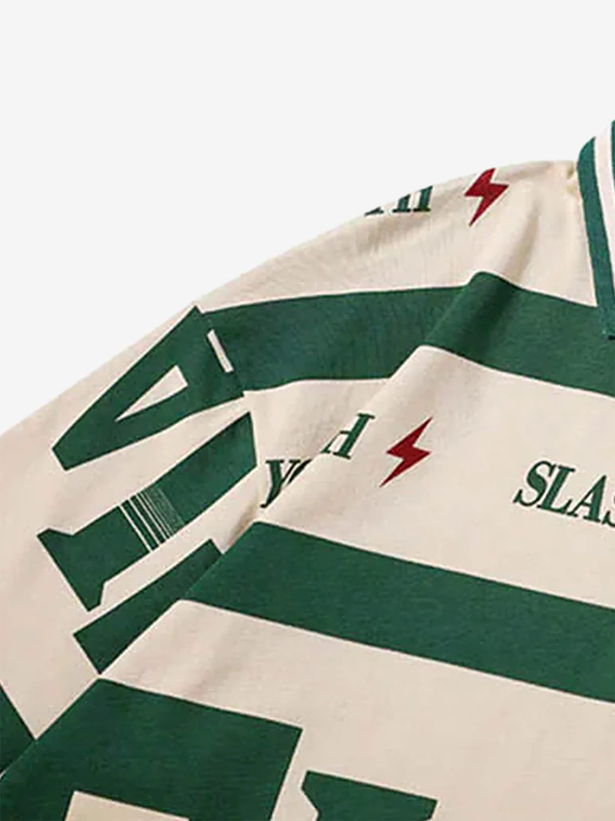 Contrast Color Slash Polo Shirt -1208