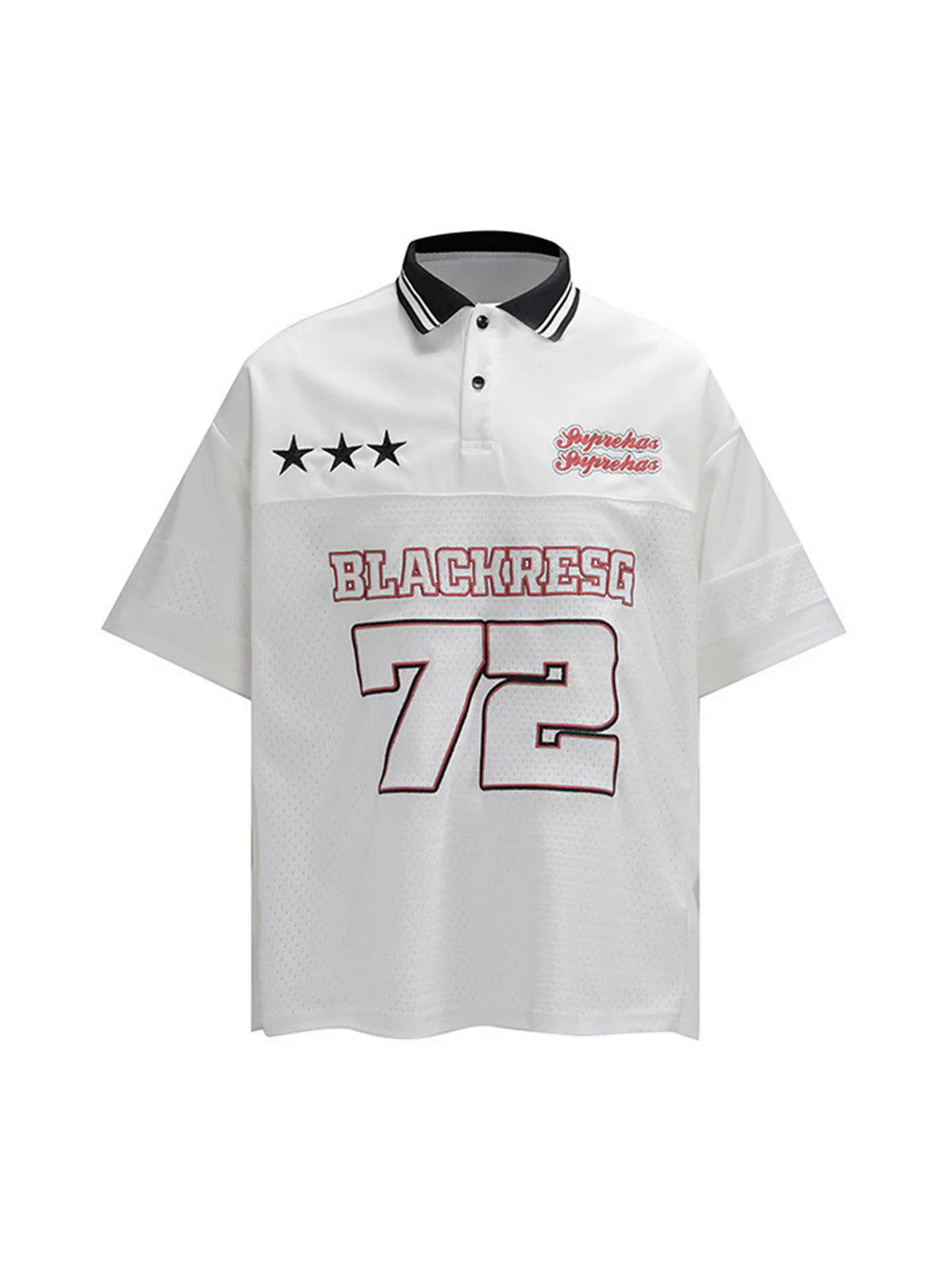 Retro Sports Jersey Polo Shirt