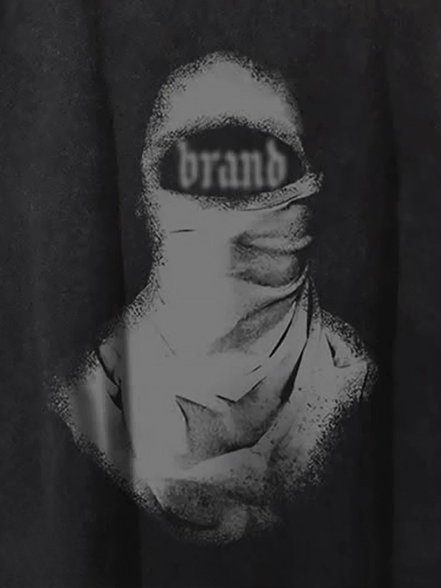 Retro Distressed Character Print Street Rap Vest