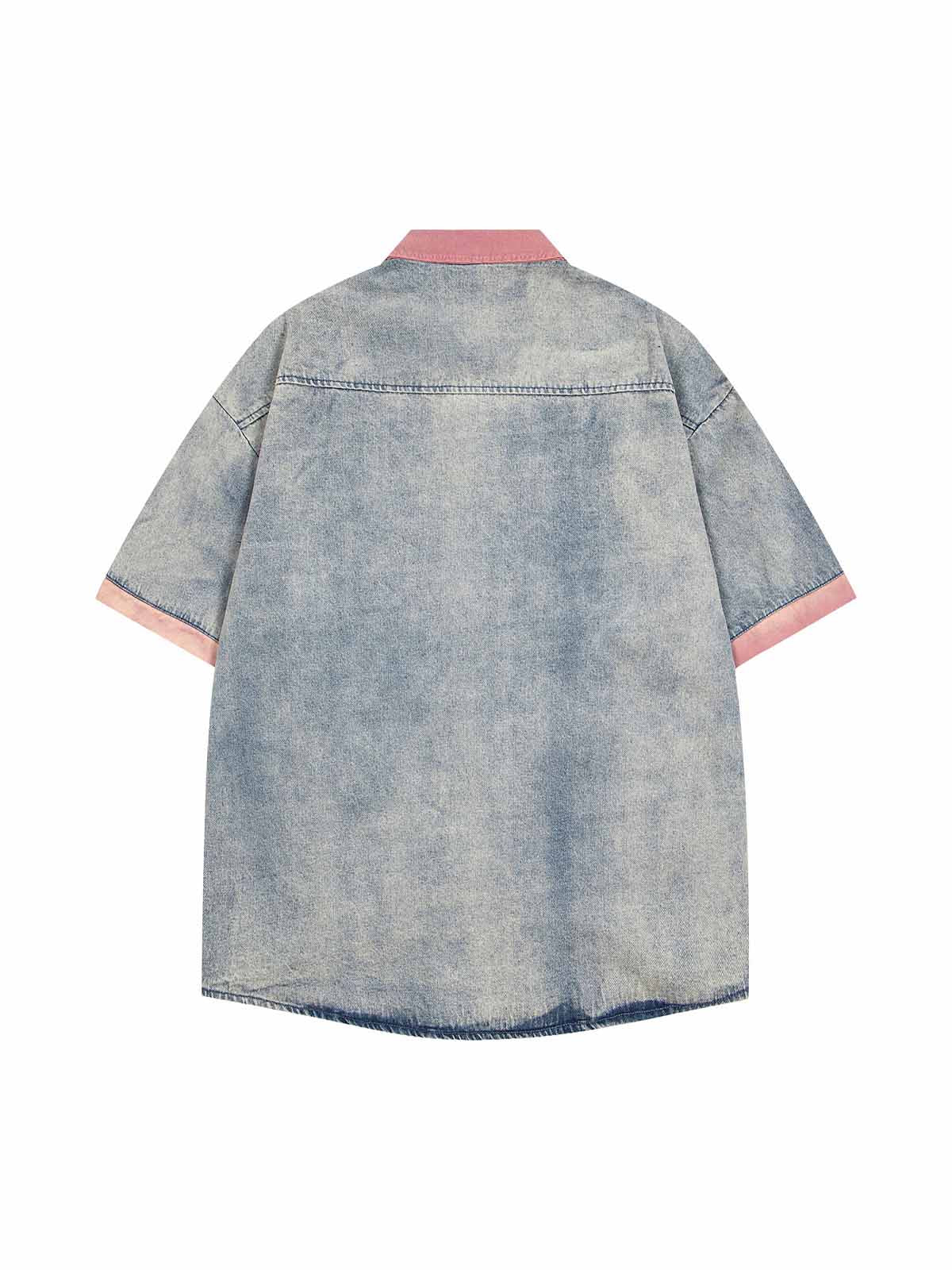 Embroidered Patch Denim Shirt