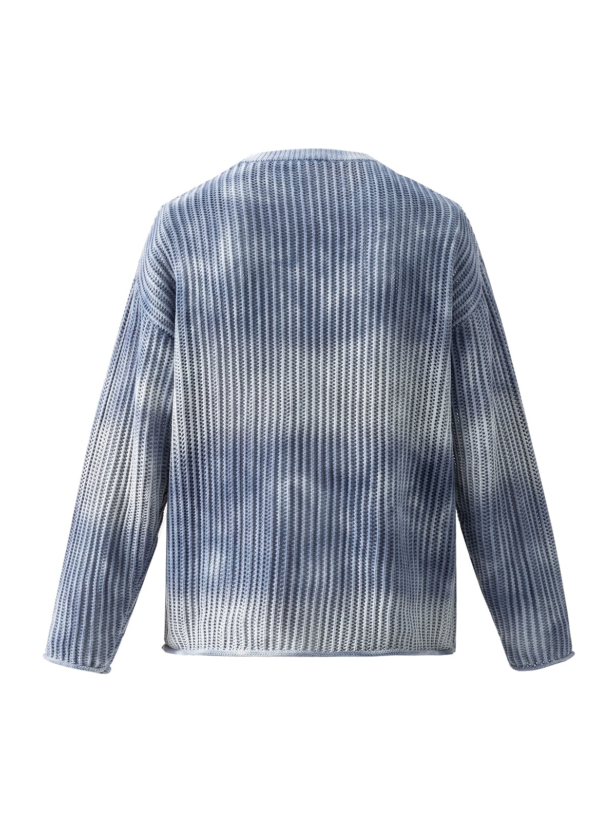 Gradient Ombre Knit  Crew Neck Sweater
