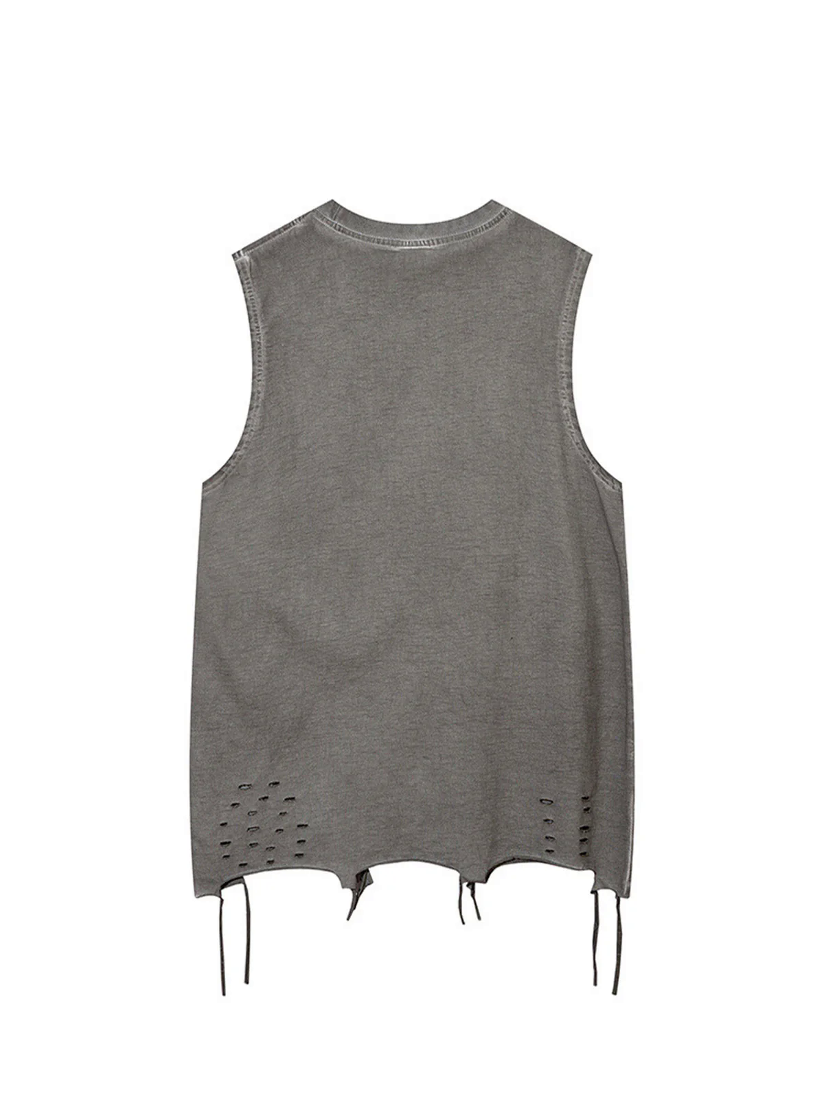 Raw Edge Butterfly Print Vest