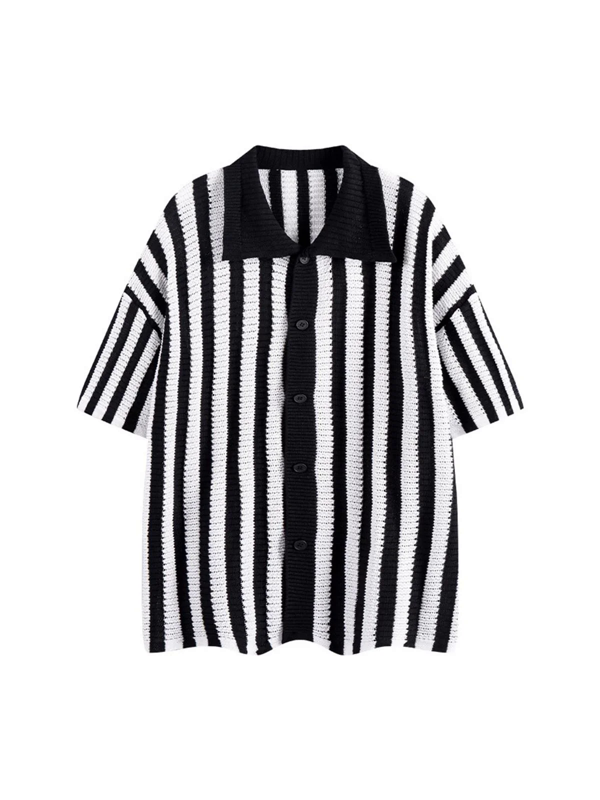 Cleanfit Striped Knit Cardigan Shirt