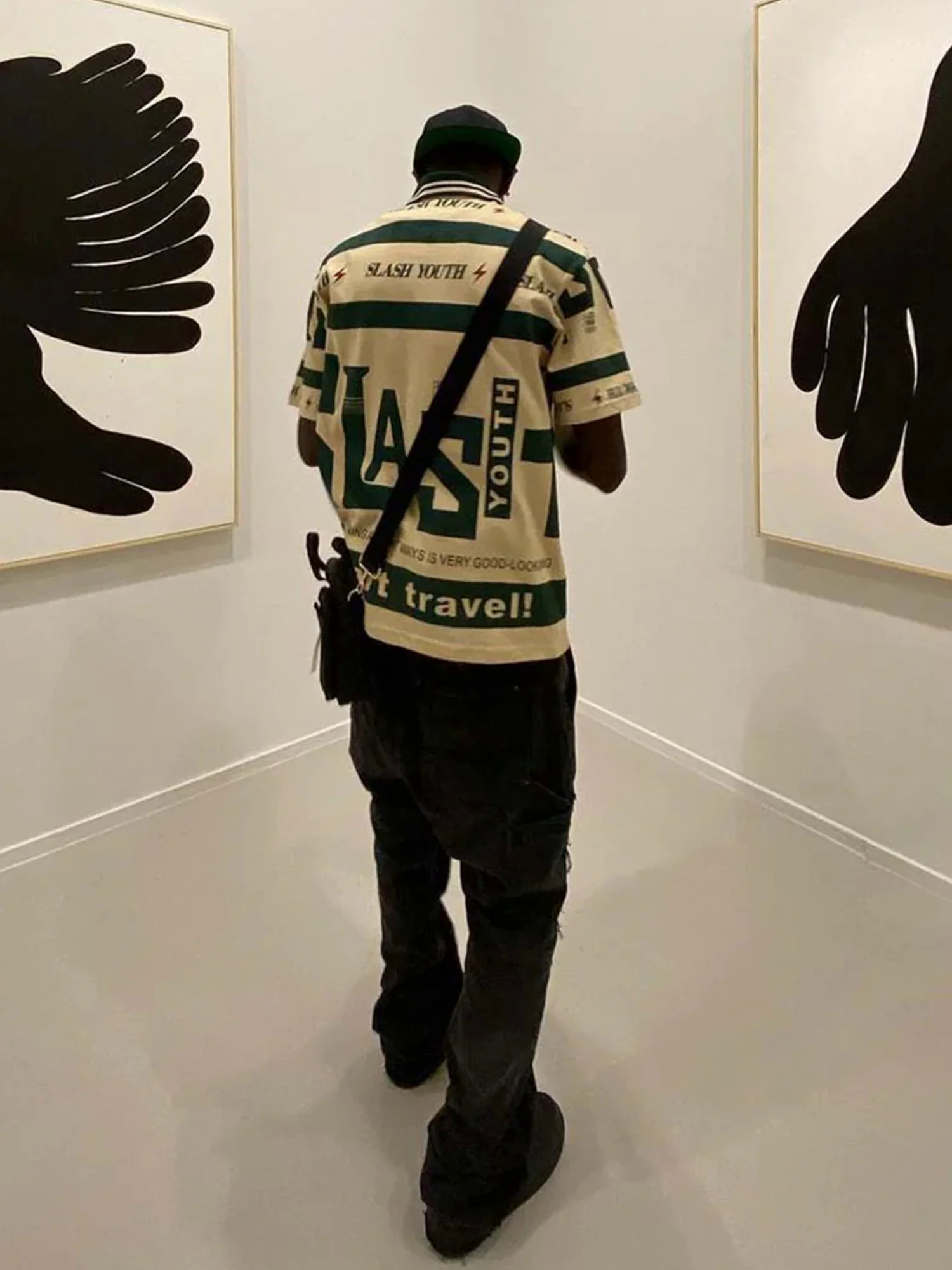 Contrast Color Slash Polo Shirt -1208