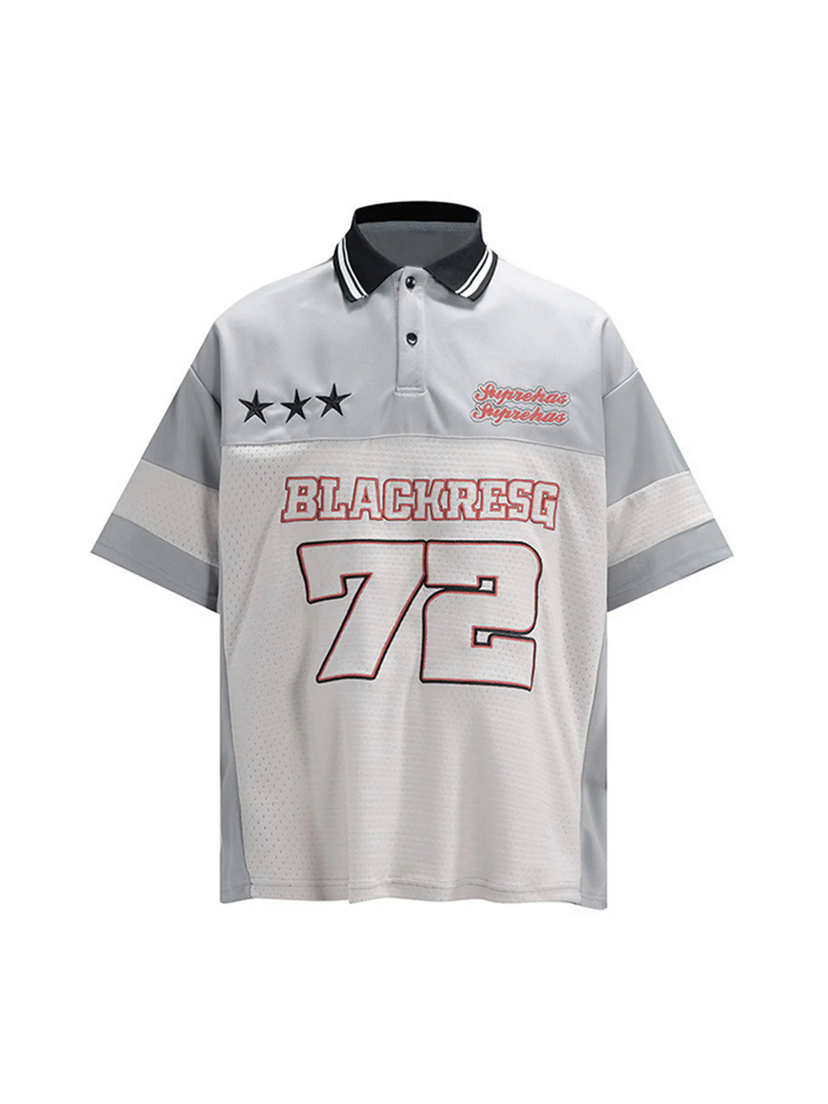 Retro Sports Jersey Polo Shirt