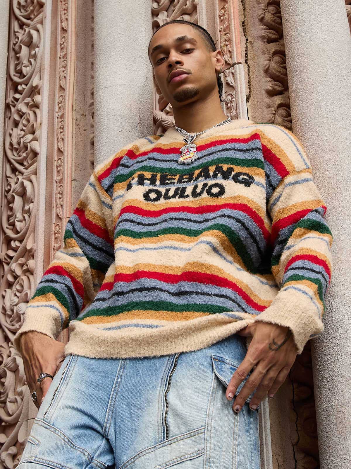 Vintage Striped Sweater - 2344