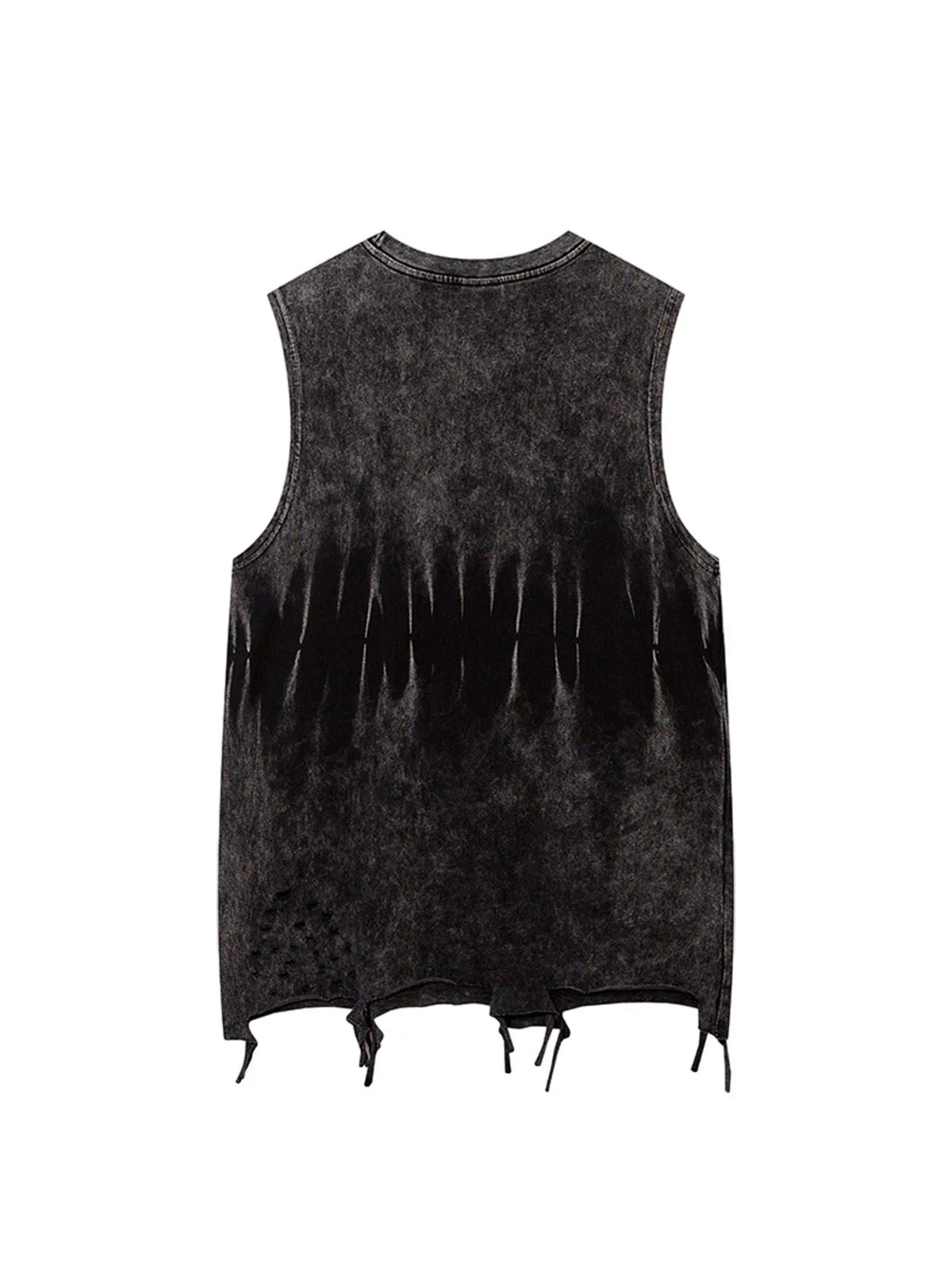 Gradient Tie-Dye Raw Edge Vest